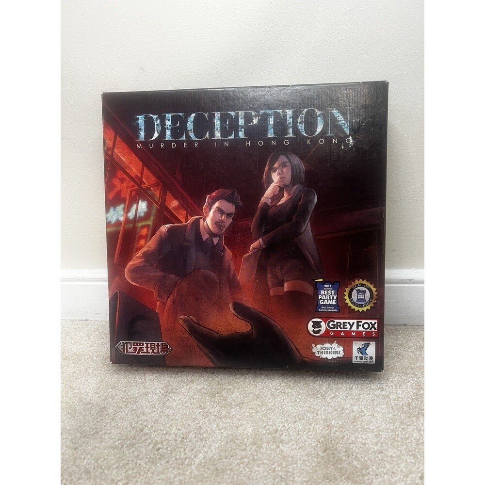 Deception: Murder in Hong Kong Grey Fox Games Board Game 100% COMPLETE IN BOX
